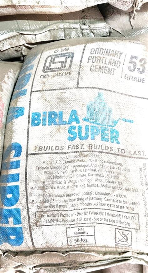 Brila Birla Super Cement Birla Super Grade At Rs Bag In