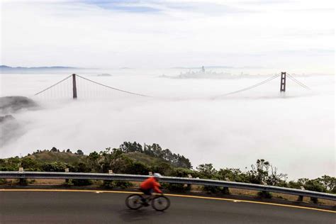 Photos of fog in San Francisco in the month August, or 'Fogust'