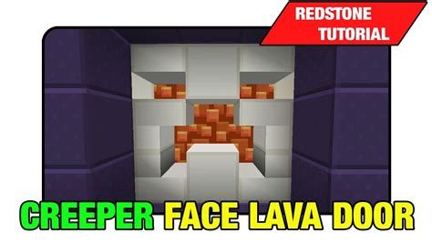 Creeper Face Lava Door 3x3 Tutorial Minecraft Xboxps3 Tu15 Youtube