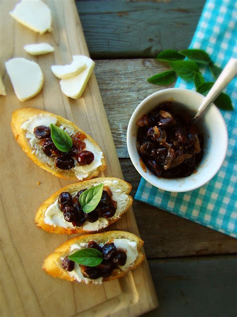 Michigan Tart Cherry Chutney And Goat Cheese Crostini