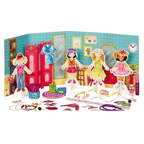 T S Shure Dress And Stick Paper Dolls Creativity Set And Book