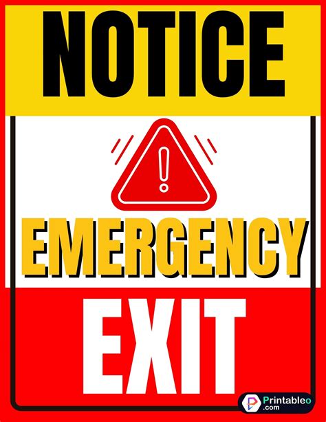 20 Printable Emergency Exit Sign Download Free Pdfs