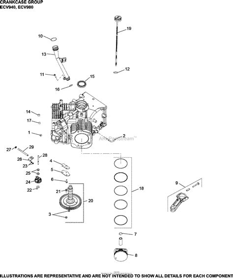 Kohler Ecv Toro Hp Parts Diagram For Crankcase Group