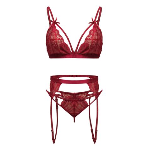 Sehao Underwear Sets For Women Sexy Sex Appeal Lace Underwear V Collar