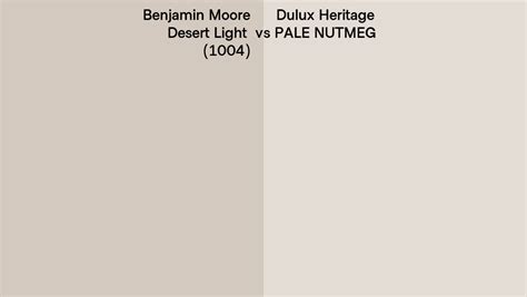 Benjamin Moore Desert Light Vs Dulux Heritage Pale Nutmeg Side