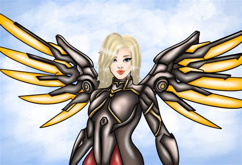 Mercy from Overwatch fan art by DahwaveArt on DeviantArt