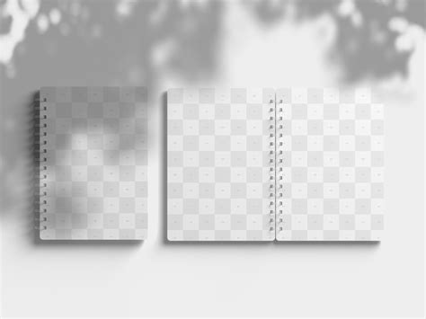 Free Spiral Notebook Mockup With Shadow Overlay 04 Free Mockup