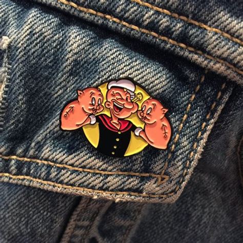 Popeye The Sailor Ham Pin Sailor Enamel Pins Etsy