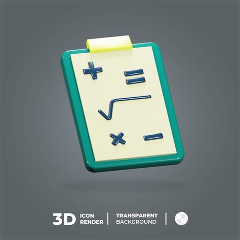 Mathématiques Du Tableau D icônes 3d PSD Premium