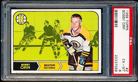 Lot Detail 1968 69 Topps Hockey 2 Bobby Orr Bruins PSA Graded