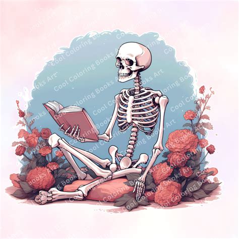 Skeleton Reading Books Png Bundle Skeleton Book Lover Sublimation