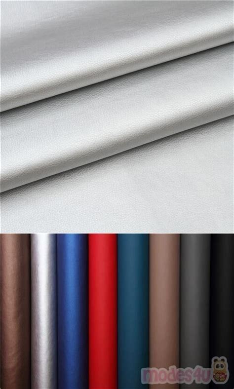 Metallic Silver Stof France Ekokuir Brilliant Faux Leather Vinyl Fabric