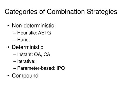 PPT - Combinatorial Testing Strategies PowerPoint Presentation, free ...