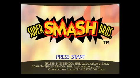 Super Smash Bros N Intro Real Hardware High Quality Capture Youtube