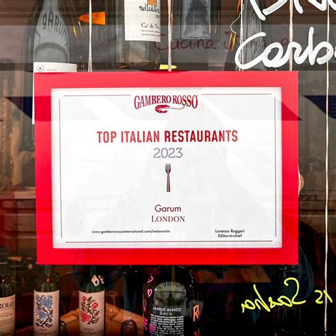 Top Italian Restaurants In London Garum