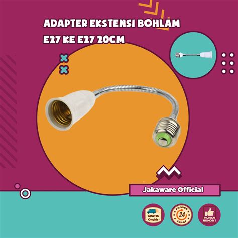 Jual Adapter Ekstensi Bohlam E Ke E Cm Adaptor Lampu Fitting