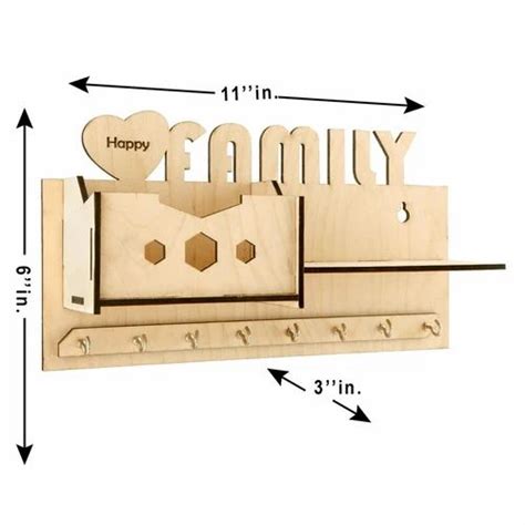 Brown Wooden Key Stand Holder For Office Size 11 X 6 X 3 Inch At Rs