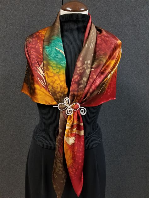 A Walk In The Woods Hand Painted Silk Scarf Wrap Silk Painting