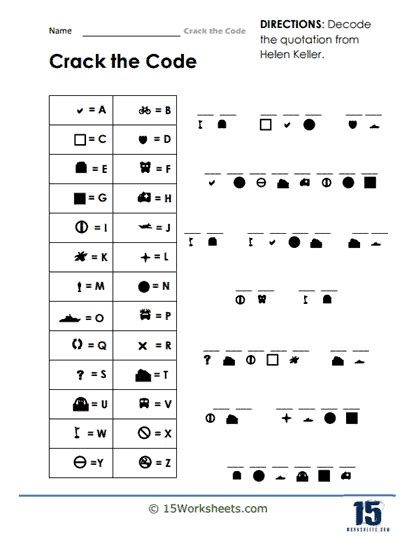 Crack The Code Worksheets 15