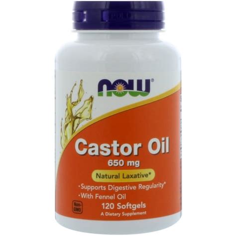 Now Castor Oil 650mg Softgels 120s Ehealth Kenya