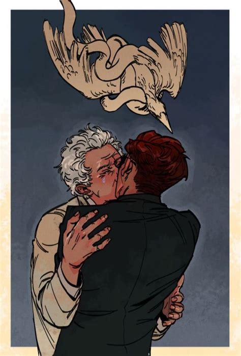 Crowley X Aziraphale In Good Omens Book Art Blog Cute Gay