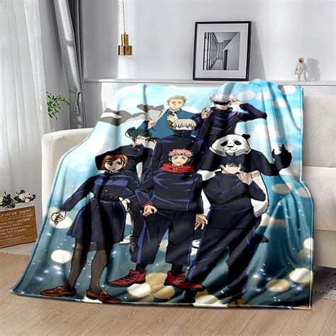 Cartoon Anime Jujutsu Kaisen Throws Blanket Super Soft Featuring Yuji