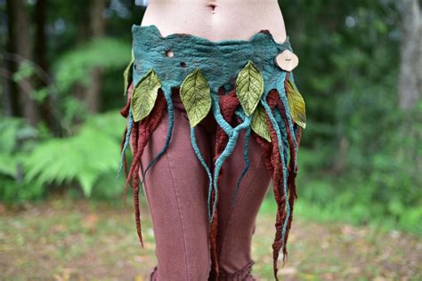 Felt Tree Roots Belt Goddess Nymph Forest Skirt Pixie Queen Costume