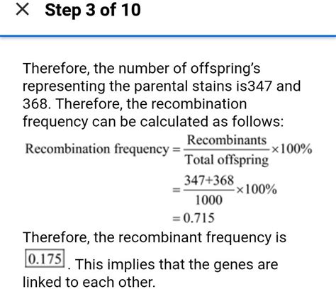 SOLVED Therefore The Number Of Offspring Representing The Parental