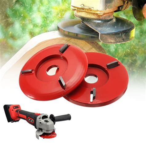 Angle Grinder Disc 90mm Diameter 16mm Bore Red Power Wood Carving Disc