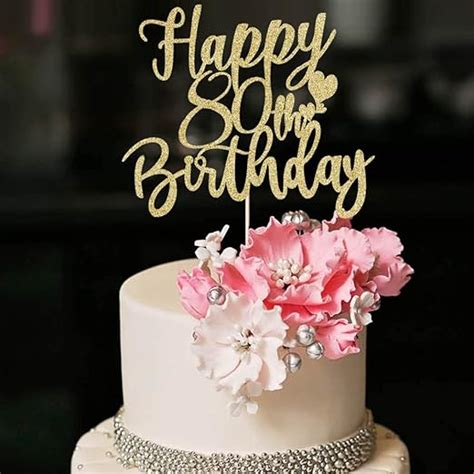 Amazon Yuinyo Th Handmade Glitter Happy Birthday Cake Topper