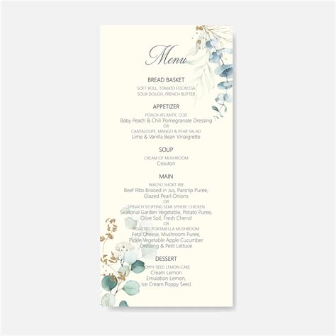 Wedding Menu Cards - Paperose Wedding