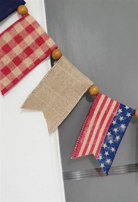 Americana Decor Patriotic Decor 4th Of July Decor Americana Garland