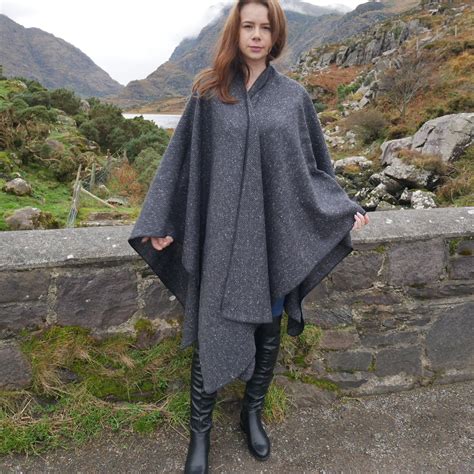 Irish Donegal Tweed Wool Ruana Cape Wrap Cloak Etsy