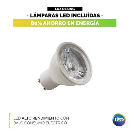 Luz Desing Spot M Vil De Embutir Cuadrado Negro Con Led W Completo