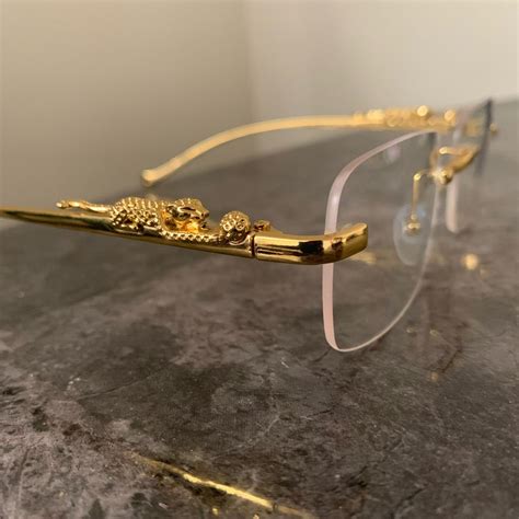 Gold Cheetah Glasses Stylish Glasses For Men Fashion Eye Glasses