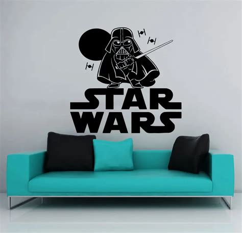 Wall Decal Star Wars Logo Darth Vader Vinyl Sticker Decals Nursery