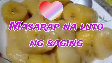 Easy And Quick Minatamis Or Ginataang Saging Ginataan Minatamis