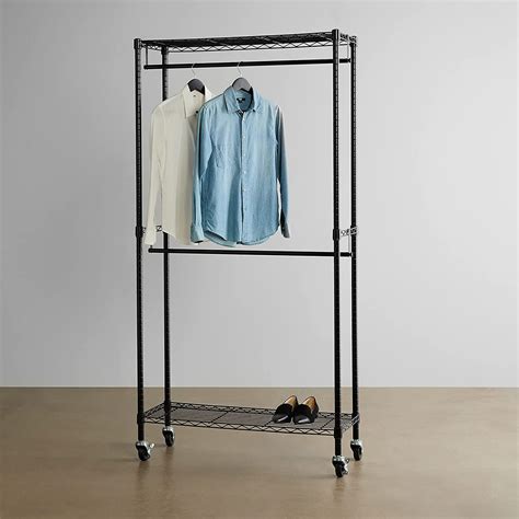 Rebrilliant Organisateur de garde robe ajustable à double tringle