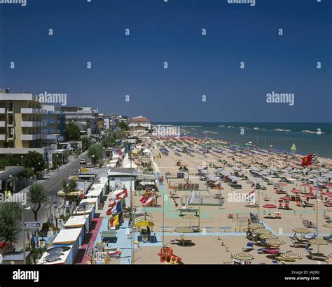 Italy Emilia Romagna Bellaria Igea Marina Hotel Street Beach Sea