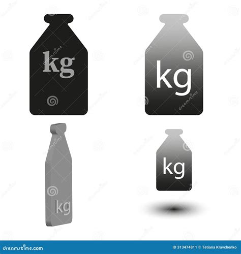 Weight Icons Kilogram Measurement Weights Set In Different Styles