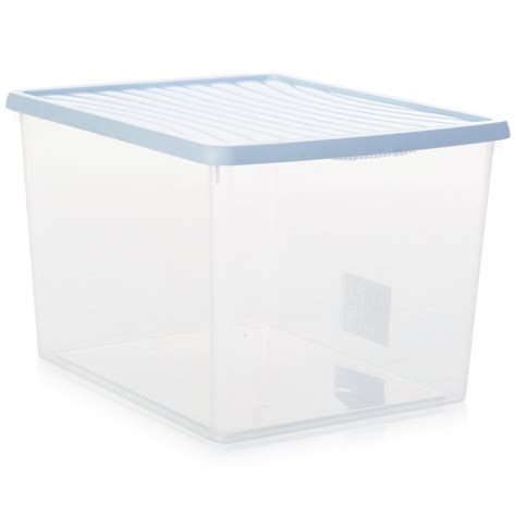 Litre Lever Arch File Archive Clear Storage Boxes With Lids