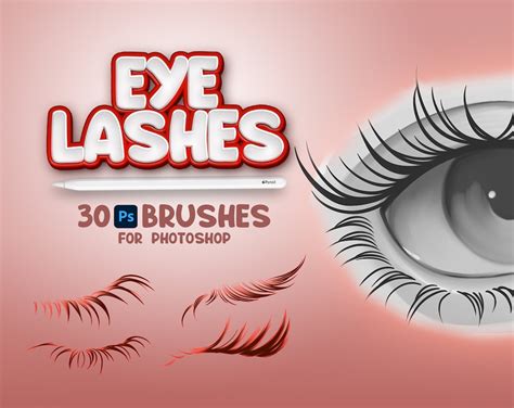 30 Photoshop Eyelashes Brushes Adobe Fresco Lashes Brushes Eyelashes