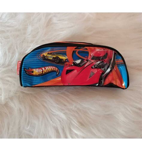 Estojo Escolar Carros Hot Wheels Preto Shopee Brasil