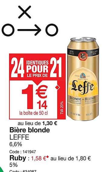 Promo Bi Re Blonde Leffe Ruby Chez Promocash Icatalogue Fr