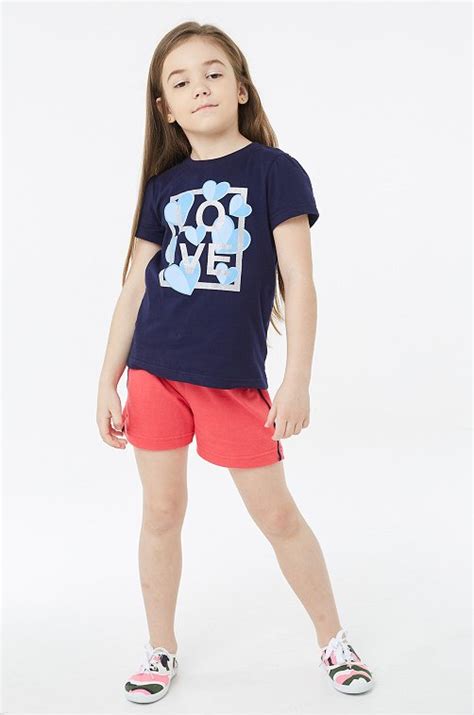 Шорты для девочки Umka 6539472 красный купить оптом в HappyWear.ru