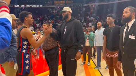 Lebron James Proudly Watches Son Bronny In Mcdonalds All American Game