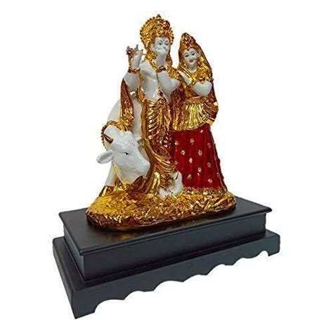 Hindu God Lord Krishna Kanha Radha Idol Sculpture Statue Figurine Ebay