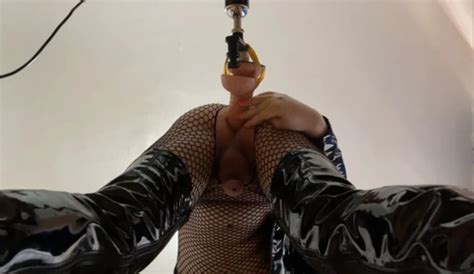 Latex Addict Crossdresser Playing With Bwc Dildo Old Video Xhamster