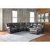 Nantahala Piece Raf Reclining Sectional With Chaise In Slate By