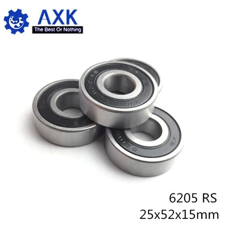 6205RS Bearing ABEC 3 (2 PCS) 25x52x15 mm Deep Groove 6205 2RS Ball ...